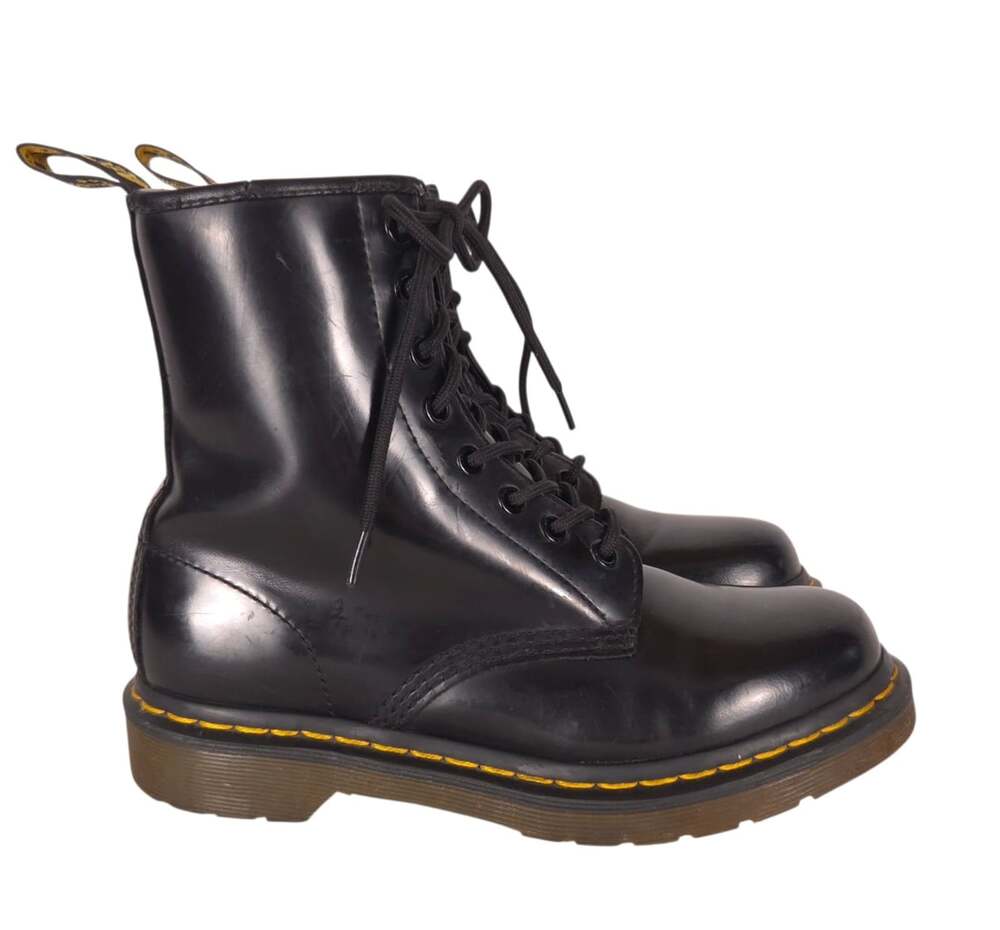 Dr. Martens 1460W Leather Combat Boots US 6 EU 37 Womens Black $170